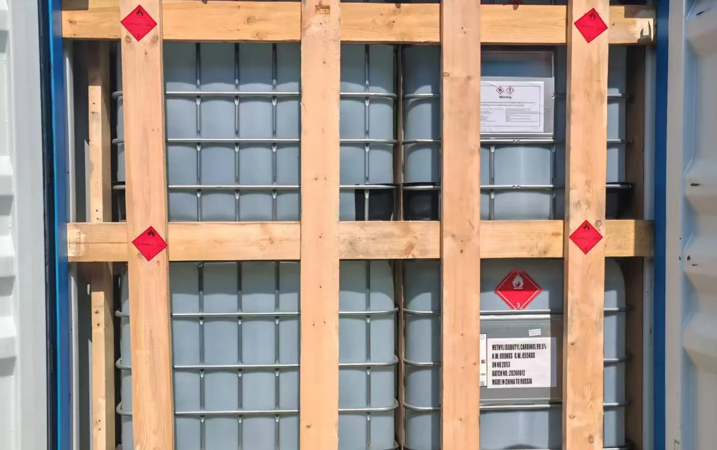 DG cargo secured in container